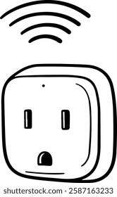 Smart Plug with Compact Design and Wi-Fi Signal