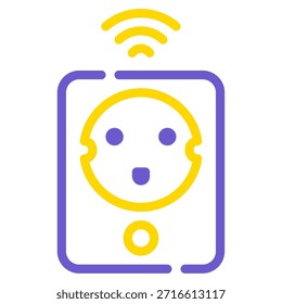 Um plugue inteligente para controlar dispositivos residenciais remotamente.