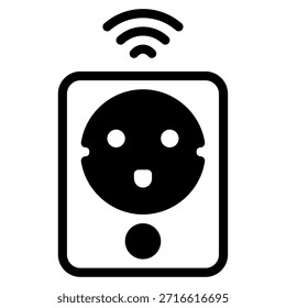 Um plugue inteligente para controlar dispositivos residenciais remotamente.