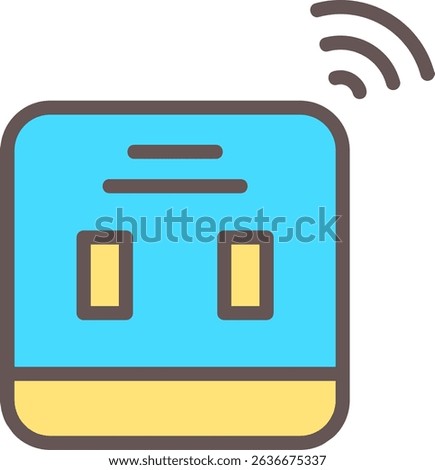 Smart Plug Filled Style Icon Design