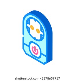 vector de icono isométrico de enchufe inteligente para el hogar. señal de inicio de enchufe inteligente. ilustración de símbolo aislado