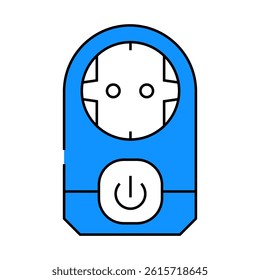 smart plug home line icon vector. smart plug home sign. isolated symbol illustration