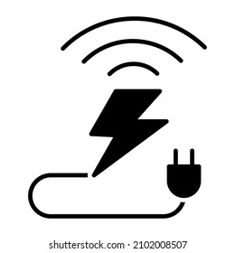 Smart Plug Icon In Filled Design

