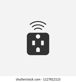 Smart Plug Icon Illustration,vector Energy Sign Symbol