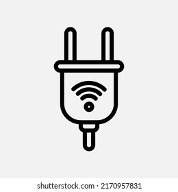 Smart Plug Icon In Line Style About Smart Home, Use For Website Mobile App Presentation