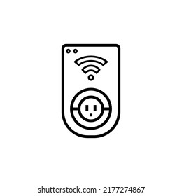 Smart Plug Icon In Line Style