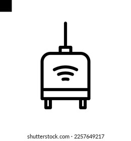 vector de línea de icono de conexión inteligente