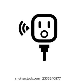 Smart plug icon on white background
