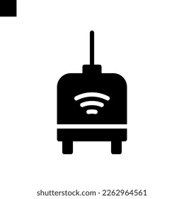 smart plug icon solid style vector