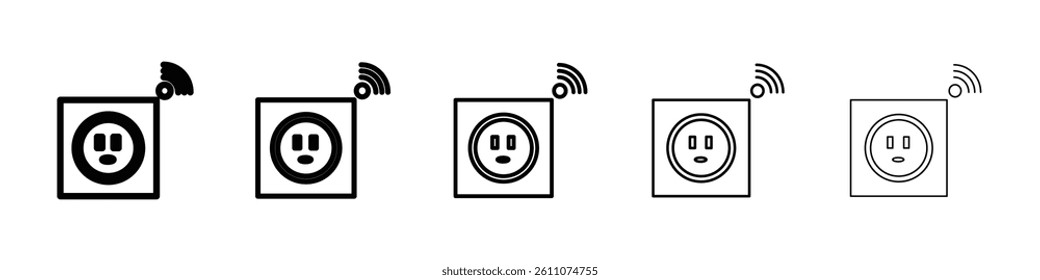 smart Plug icon Symbol mark in Outline style