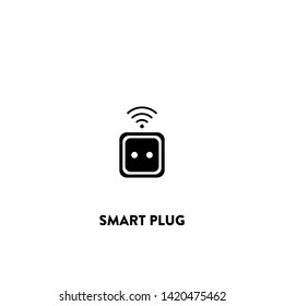 smart plug icon vector. smart plug sign on white background. smart plug icon for web and app