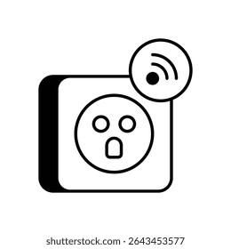 Smart Plug Icon vector stock illustration