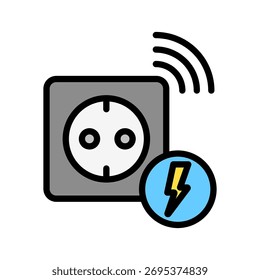 Smart Plug Mini Illustration Icon. Use For Modern Concept, Print, Ui, Ux Kit, Web And App Development. Vector Related To Technology, Smart Home And More
