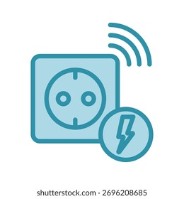 Icono de ilustración de mini enchufe inteligente. Uso Para El Concepto Moderno, Impresión, Ui, Ux Kit, Web Y Desarrollo De App. Vector Relacionado Con La Tecnología, El Hogar Inteligente Y Más