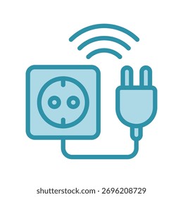 Ícone de Mini ilustração Smart Plug. Use Para Conceitos Modernos, Impressão, Ui, Kit Ux, Desenvolvimento De Web E Aplicativos. Vetor Relacionado À Tecnologia, Casa Inteligente E Mais
