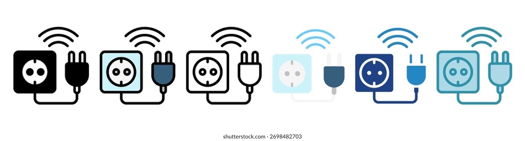 Smart Plug Mini Illustration Icon. Use For Modern Concept, Print, Ui, Ux Kit, Web And App Development. Vector Related To Technology, Smart Home And More