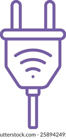 Smart Plug vector icon. Can be used for printing, mobile and web applications.