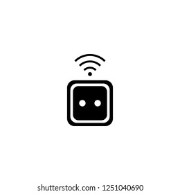 Smart Plug Vector Icon. Smart Plug Sign On White Background. Smart Plug Icon For Web And App