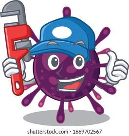 Smart Plumber coronavirus kidney failure on cartoon character design