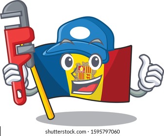 Smart Plumber flag andorra Scroll on cartoon character design