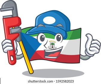 Smart Plumber flag equatorial guinea Scroll on cartoon character design