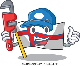 Smart Plumber flag faroe island Scroll on cartoon character design