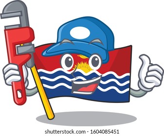 Smart Plumber flag kiribati Scroll on cartoon character design