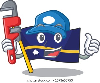 Smart Plumber flag nauru Scroll on cartoon character design