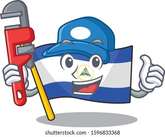 Smart Plumber flag nicaragua Scroll on cartoon character design