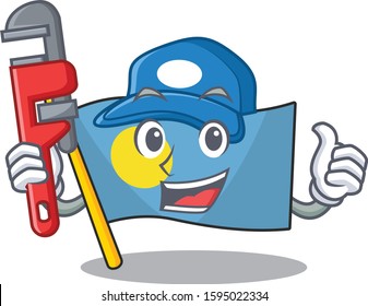 Smart Plumber flag palau Scroll on cartoon character design