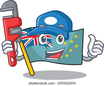 Smart Plumber flag tuvalu Scroll on cartoon character design