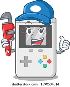 Smart Plumber handheld game Scroll on cartoon character design