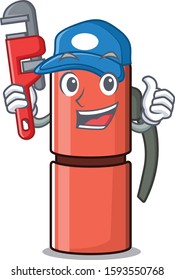 Smart Plumber thermos bottle Scroll on cartoon character design