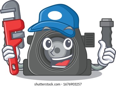 Smart Plumber underwater camera on cartoon character design