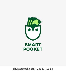 Plantilla de diseño de logotipo de bolsillo inteligente. Ilustración vectorial.