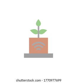 Smart pot, watering icon. Simple color vector elements of automated farming icons for ui and ux, website or mobile application
