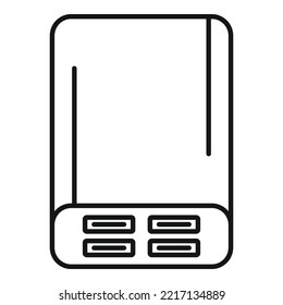 Smart Power Bank Icon Outline Vector. Mobile Phone. Portable Charger