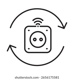 Ícone de traço editável do Smart Power Outlet