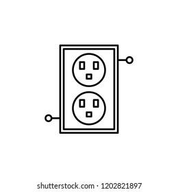 Smart power socket icon. Element of smart house icon for mobile concept and web apps. Thin line Smart power socket icon can be used for web and mobile