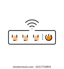 smart power strip home color icon vector. smart power strip home sign. isolated symbol illustration