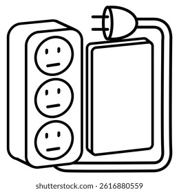 Smart Power Strip icon represented by Automatic Power Strip Line style.