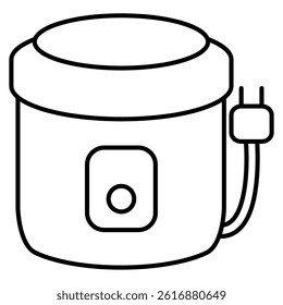 Smart Pressure Cooker icon represented by Automatic Pressure Cooker Line style.