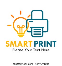 Smart print logo template illustration