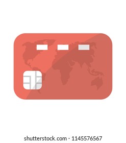 A smart printable card with the chip denting credit card 