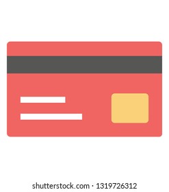Smart printable card/ credit card flat icon 
