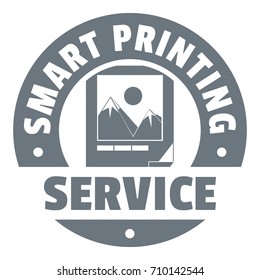 Smart printing service logo. Simple illustration of smart printing service vector logo for web design isolated on white background