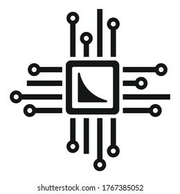 Smart processor icon. Simple illustration of smart processor vector icon for web design isolated on white background