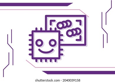 Symbol für intelligente Prozessoren aus der Sammlung moderner intelligenter Geräte für mobiles Konzept und Webapplikationen. Technologie- und Haushaltsvektorliniensymbole