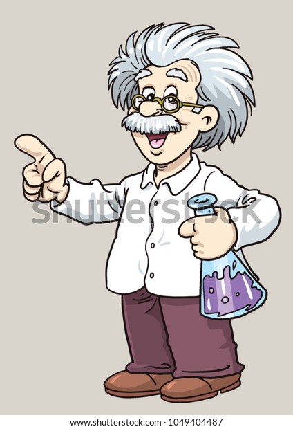 Smart Professor Genius Scientist Chemistry Stock Vector (Royalty Free ...