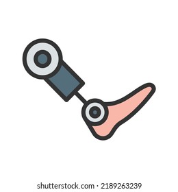 Smart Prosthesis icon vector image. Can also be used for Artificial Intelligence. Suitable for mobile apps, web apps and print media.